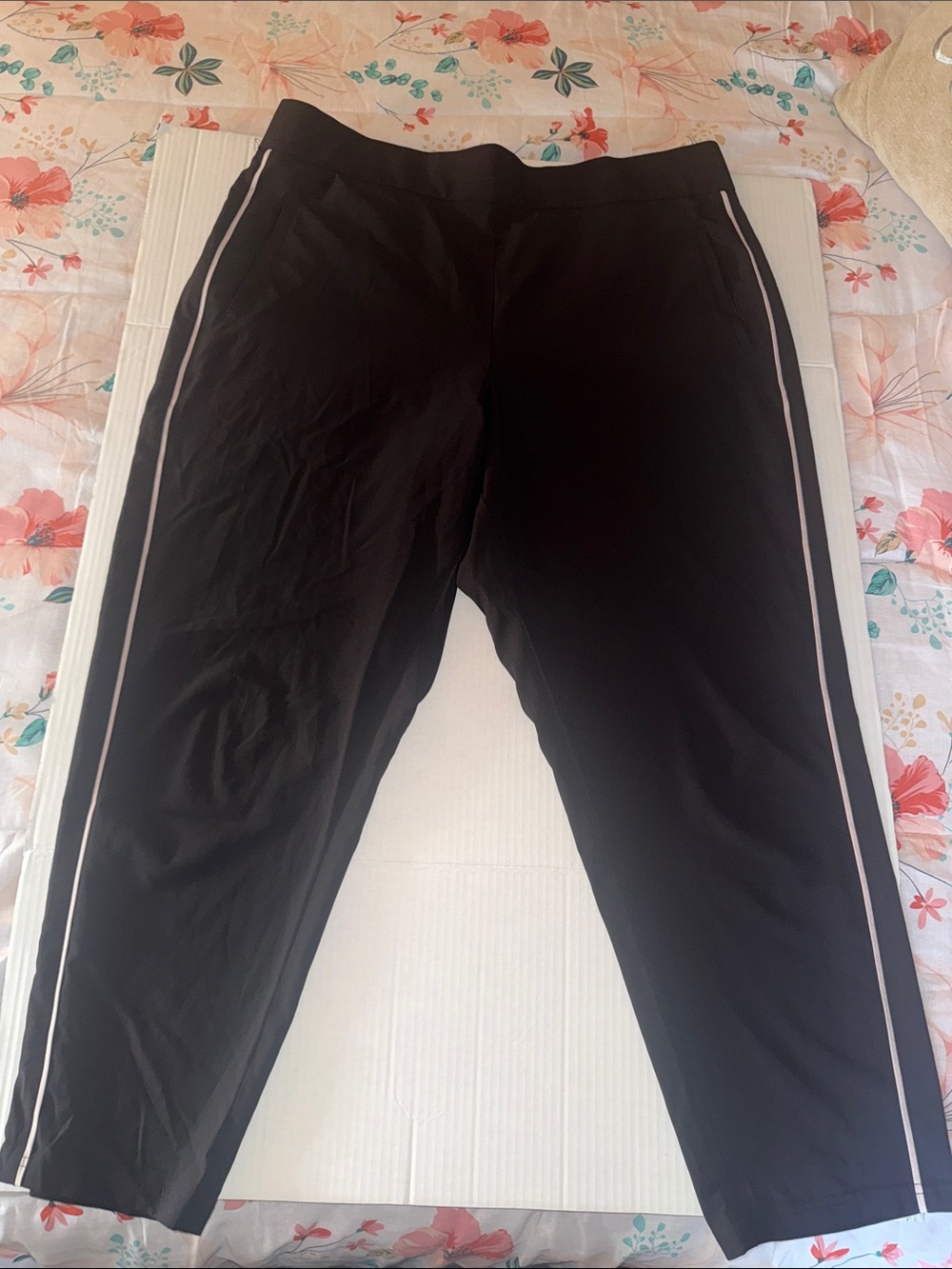 Simply Vera Vera Wang Tuxedo Strip Ankle/crop Pants XL